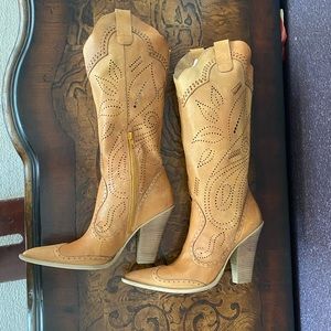 Leather boots